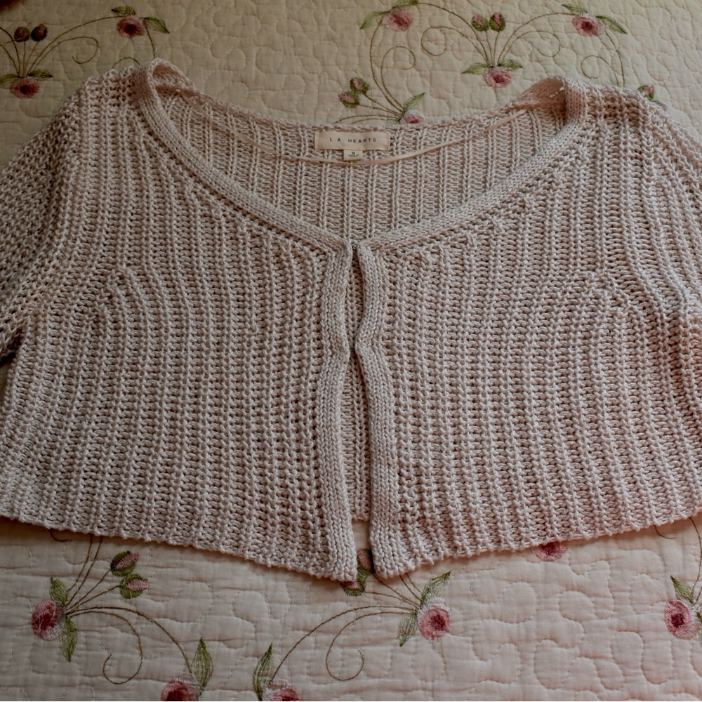 La Hearts Cream Knit Cardigan